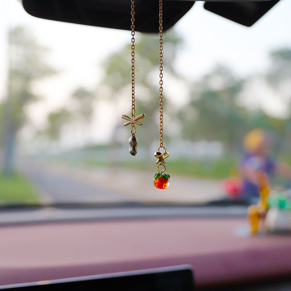Wholesale Alloy with Diamond Feather Car Hanging